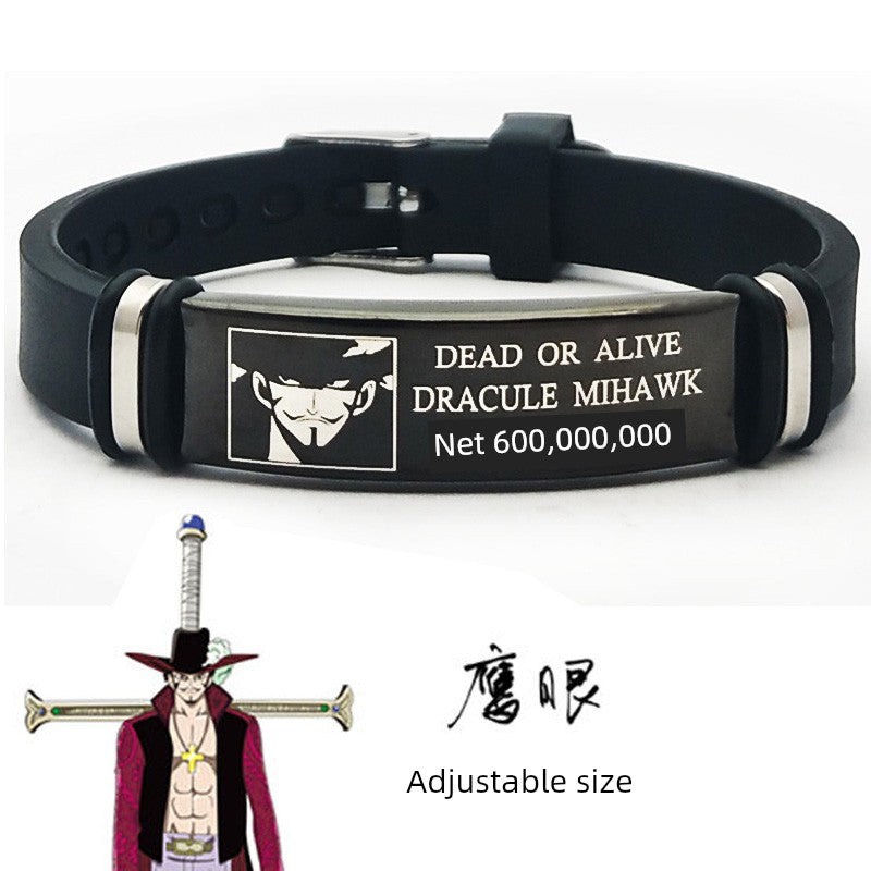 One Piece Wanted Anime Bracelet Peripheral Bracelet Luffy Eslo Birthday Gift Men's Sauron Personalized Garage Kit