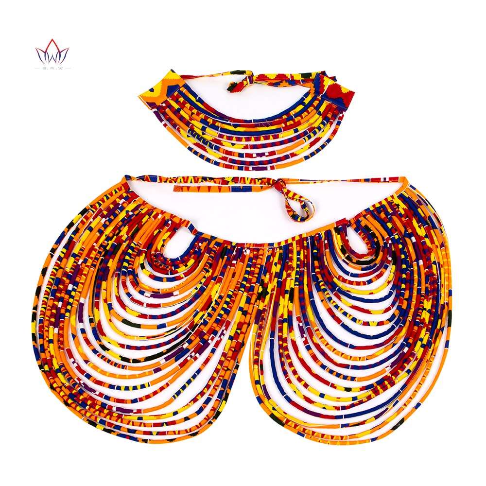 African Elegance in Every Strand: Handmade Ankara Multi-Strand Necklace