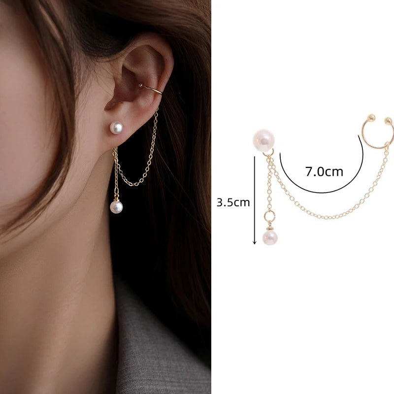 12Pcs Earcuff Golden Leaves Non-Piercing Jewelry Brincos U-Shaped Clip Earrings For Women Men Wholesale