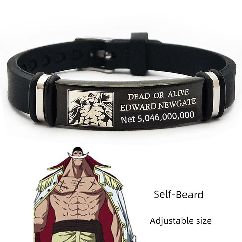 One Piece Wanted Anime Bracelet Peripheral Bracelet Luffy Eslo Birthday Gift Men's Sauron Personalized Garage Kit