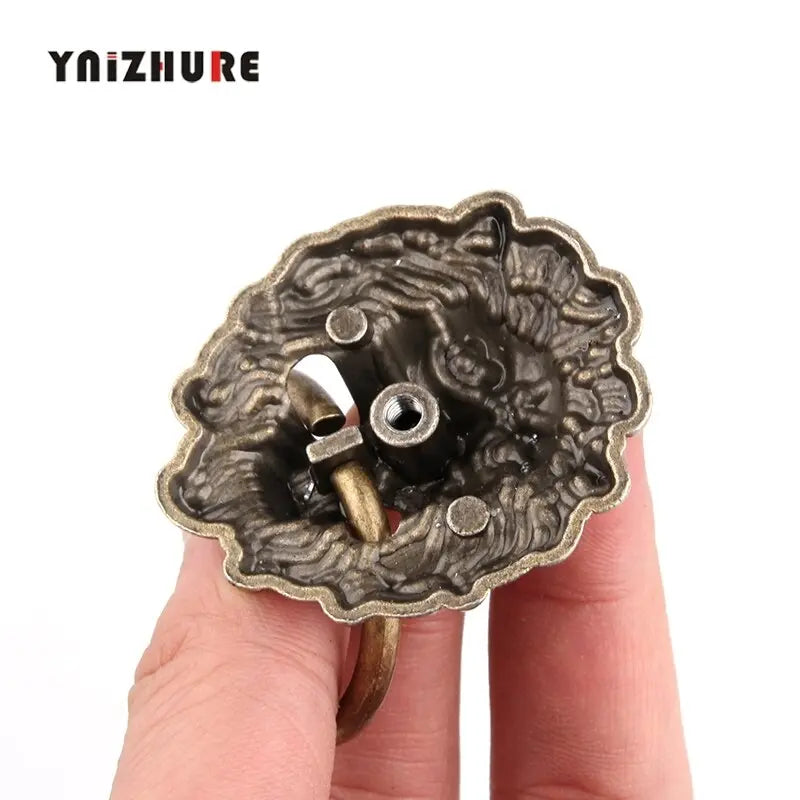 10pcs 43 * 67mm New Furniture Handles  Beast for Lion Head Antique Alloy Handle Wardrobe Drawer Door Pull Retro Decoration - Image #6