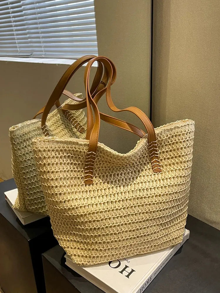 Women's Bag Spring and Summer Simplicity All-Match Super Hot Straw Woven Bag - Image #5