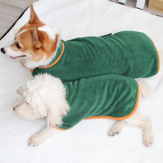 Absorbent Pet Bathrobe With Waist-wrapped Microfiber - Image #1