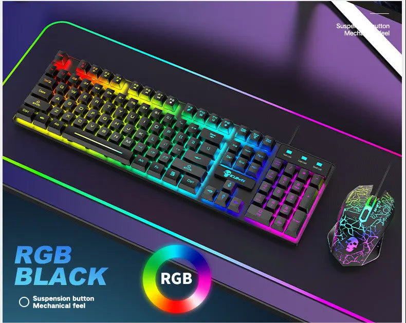 Kuiying T6RGB Luminous Keyboard And Mouse Set - Image #4