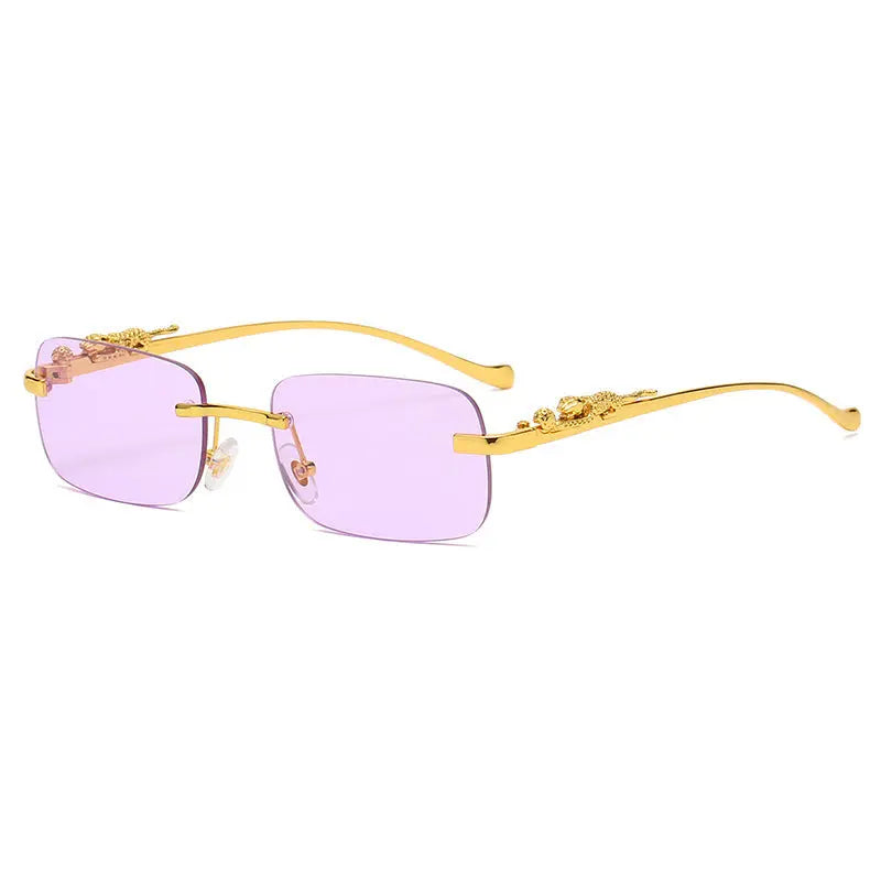 Retro Leopard Head Metal Sunglasses Cross-border Glasses - Image #11