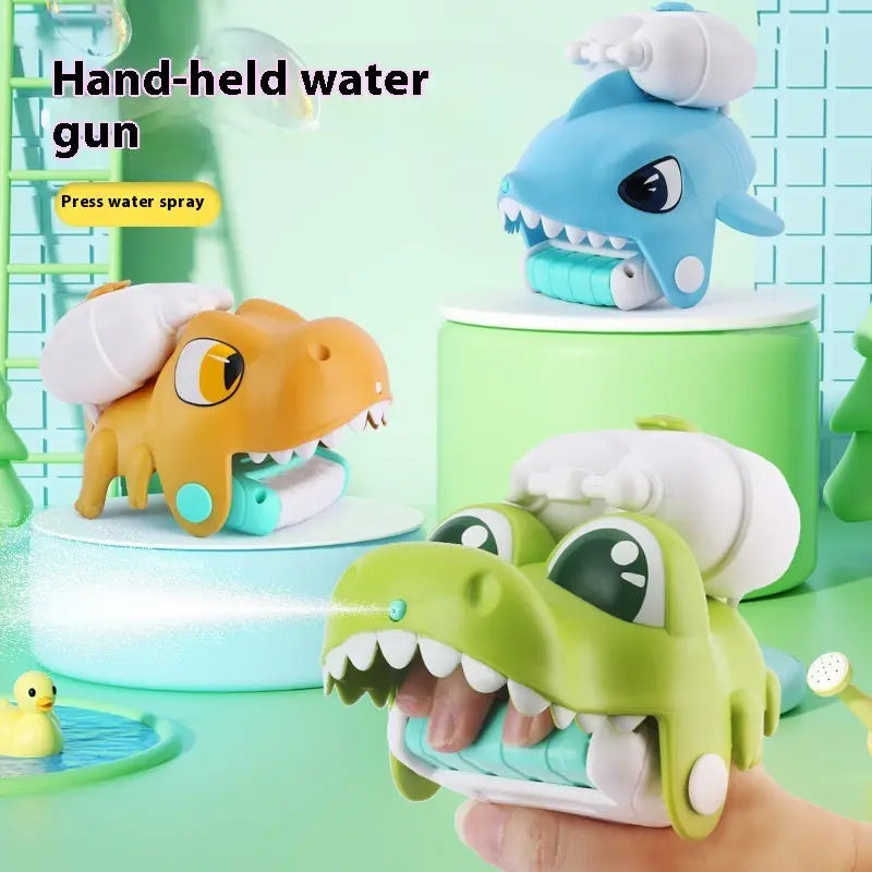 Soft Rubber Hand-held Water Gun Children Bath Beach Water Playing Toy - Image #1