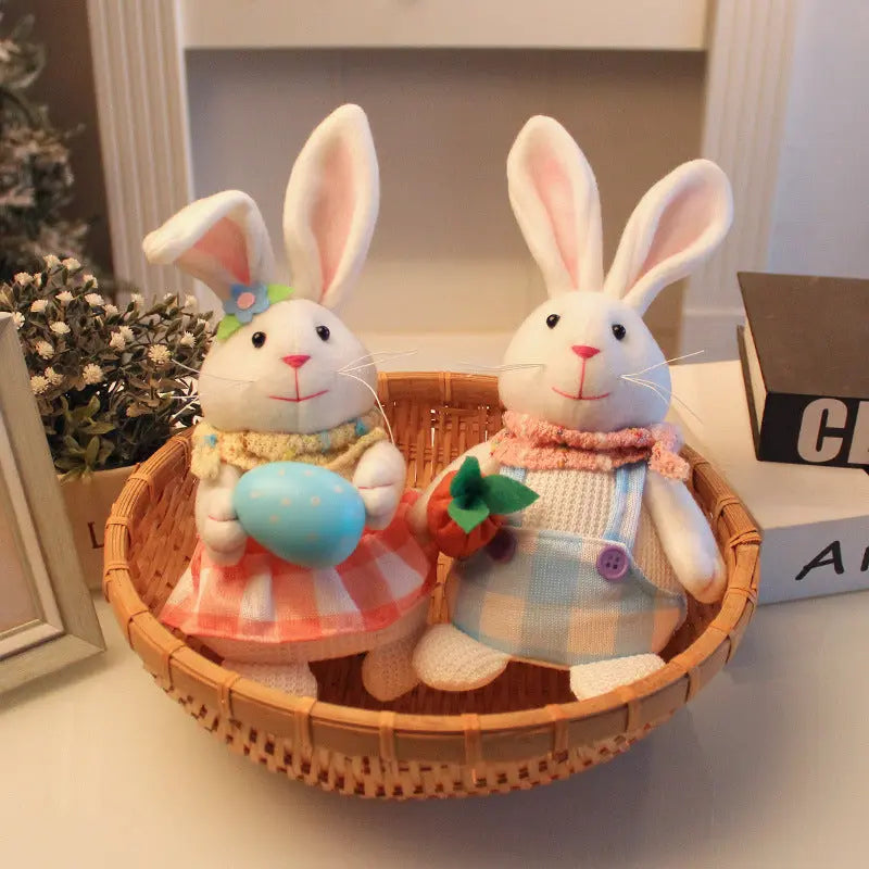 Easter Cartoon Cute Newspaper Egg Radish Luminous Rabbit Tabletop Decoration - Image #3