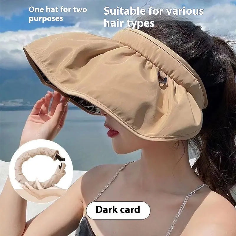 Summer Shell Hat FPF50 Empty-top Hat Women's Cycling Sun Protection UV Face Covering Sunhat Outdoor - Image #10