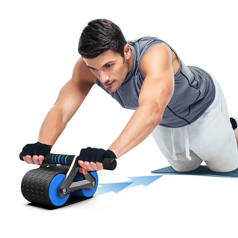 Double Wheel Abdominal Exerciser Women Men Automatic Rebound Ab Wheel Roller Waist Trainer Gym Sports Home Exercise Devices - Image #4