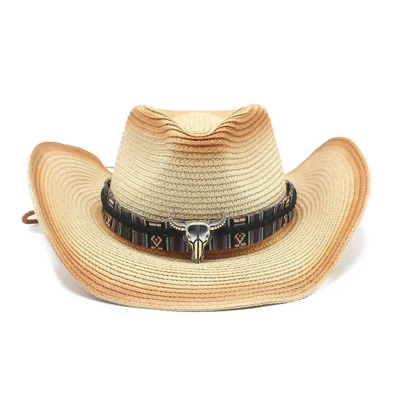 Denim Ethnic Style Straw Hat Men And Women Outdoor - Image #7