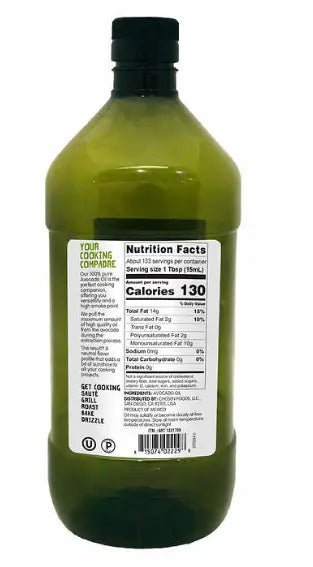 100% Pure Avocado Oil 2 Liter bottle - Image #2