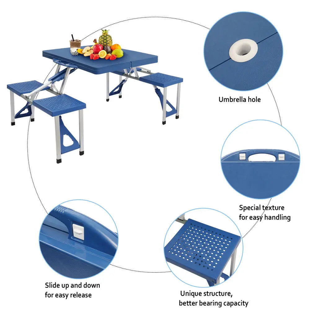 US Spot Siamese Folding Tables and Chairs-Plastic PS Thickening - Image #6