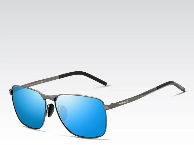 Men's Polarized Sunglasses Square Full Frame Sunglasses - Image #4