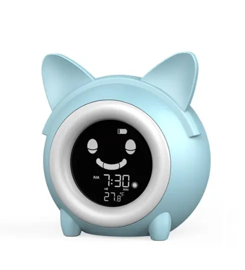 Cartoon Cat Mini Alarm Clock, Children's Sleep Training Clock, Digital Electronic Clock - Image #6