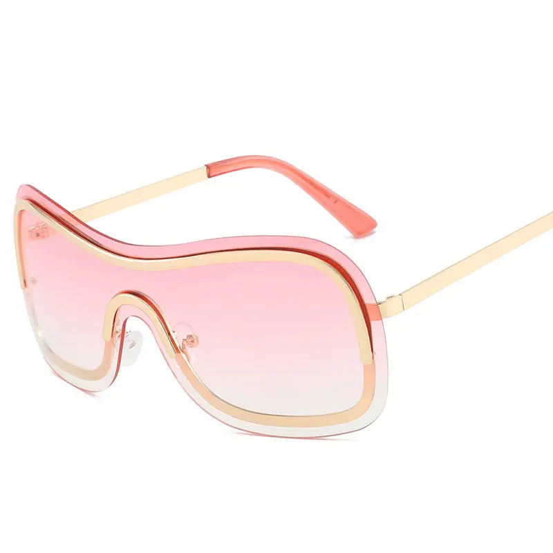 Women's Fashionable Metal Street Shot Sunglasses - Image #6