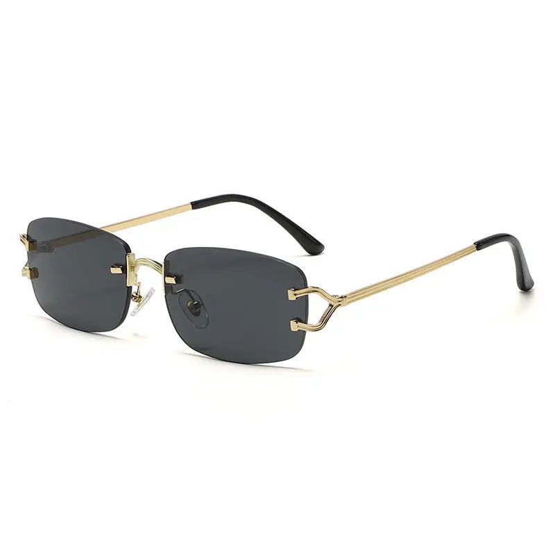 New Rimless Diamond Cut Sunglasses - Image #2