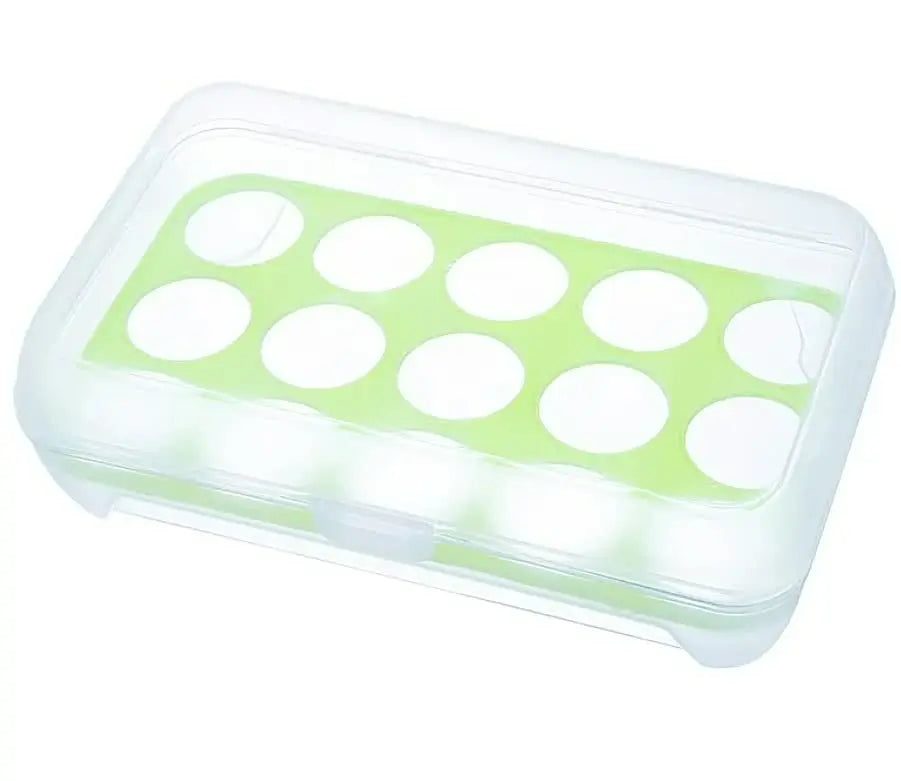 Kitchen 15 Grids Egg Box Portable Picnic Egg Storage Box Plastic Egg Tart Egg Grid Fridge Fresh Container - Image #2