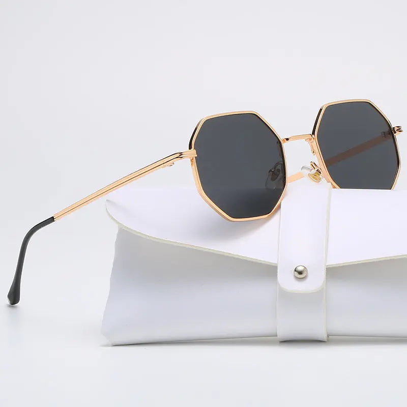 Metal Polygonal Sunglasses - Image #5