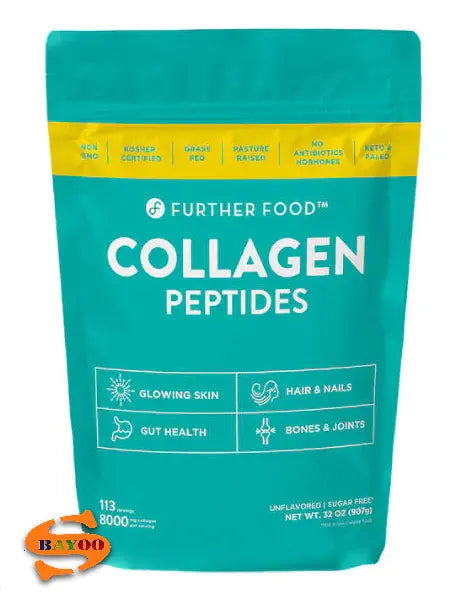 Further Food Grass-Fed Collagen Peptides Powder, Unflavored, 32.0 oz - Image #1