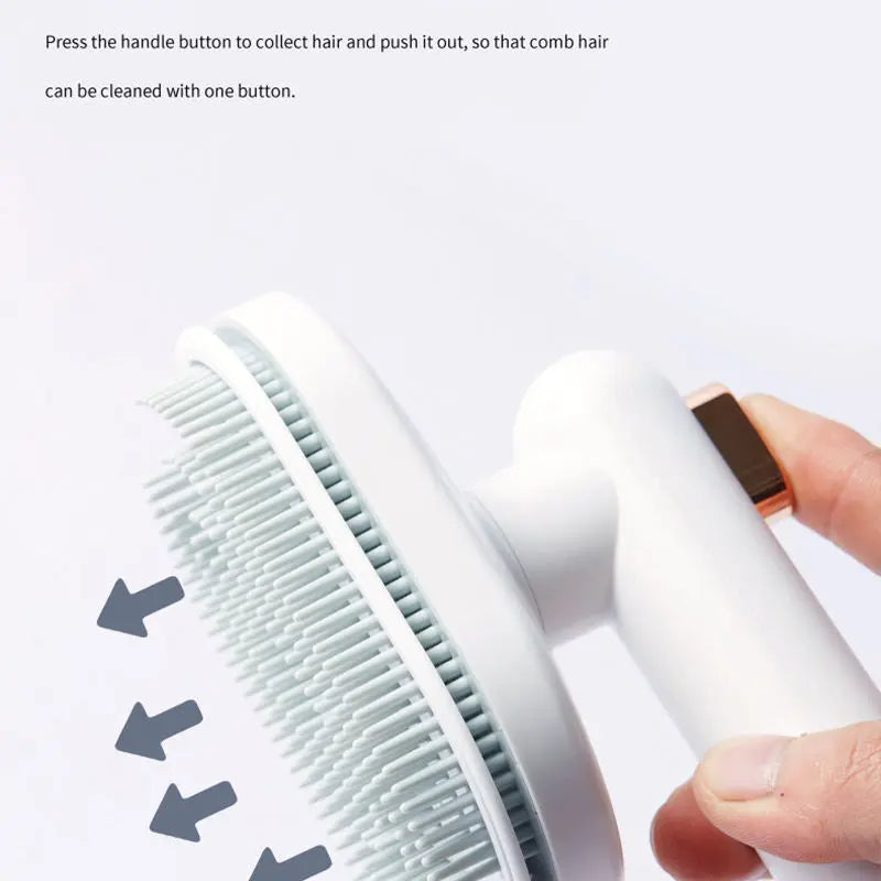 Pet Comb Cat Dog To Remove Floating Hair Pet Hair Brush Hair Removal Artifact Pet Grooming Brush Supplies Self Cleaning Comb Pet Products - Image #9