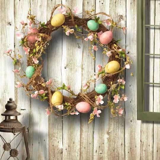 Easter Decorations Decorated With Easter Egg Garlands