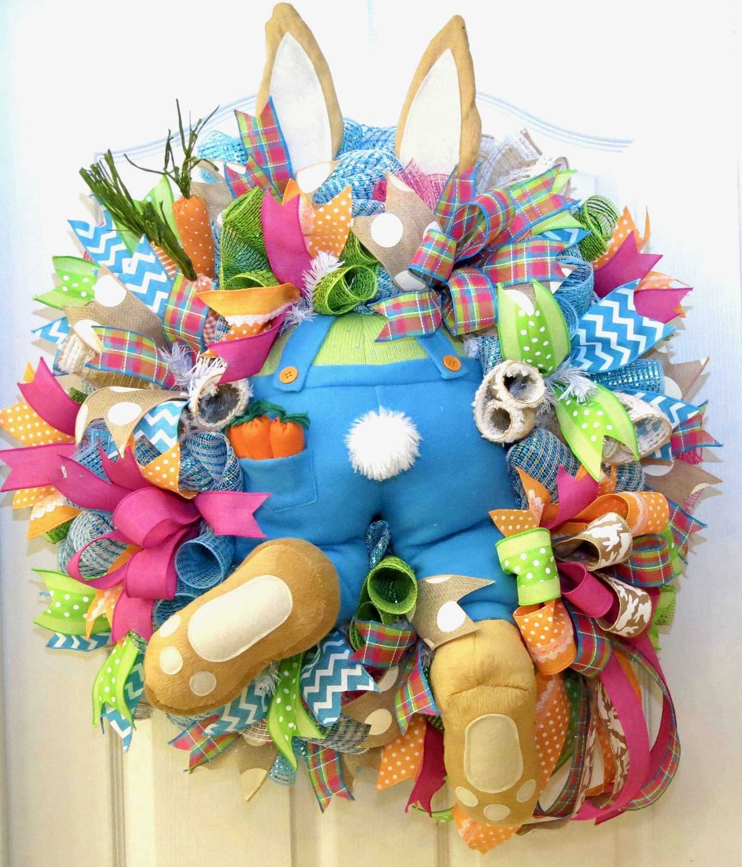 Cute Easter Decoration Rabbit Wreath Lovely Faceless Doll Easter Thief Bunny Butt And Ears Cartoon Rabbits