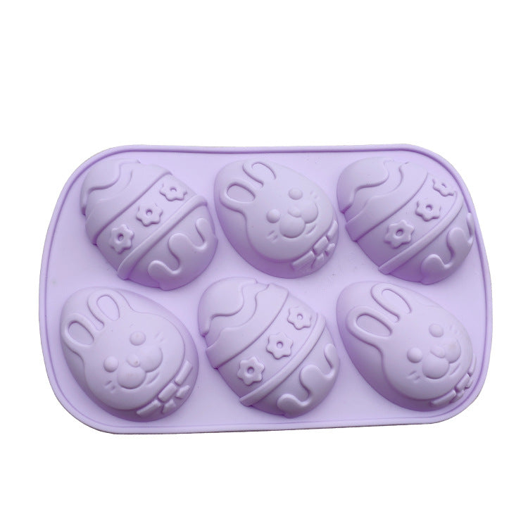 Easter Day Egg Shape Silicone Mold Gummy Animal Fondant Chocolate Candy Mould Cake Baking Decorating Tools Kitchen Bake Tool