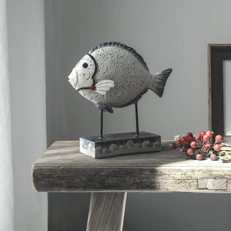 Nordic Resin Desktop Decoration American Countertop Home Fish Decoration Decoration Living Room Study Bedroom