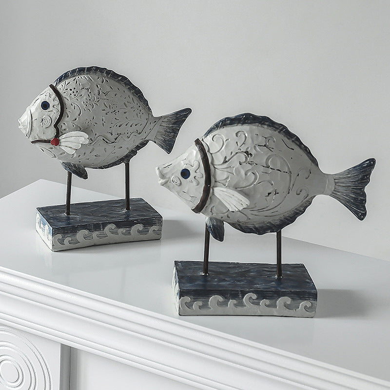 Nordic Resin Desktop Decoration American Countertop Home Fish Decoration Decoration Living Room Study Bedroom