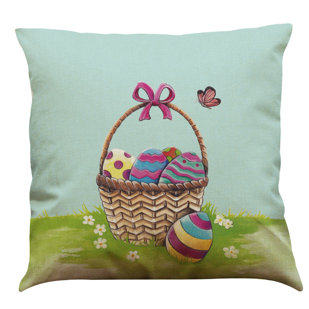 Easter Bunny Cotton And Linen Pillowcase