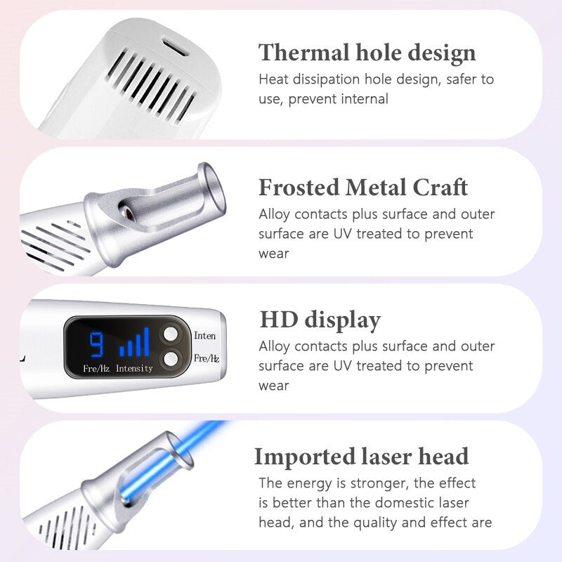 Picosecond Laser Pen Light Therapy Tattoo Scar Mole Freckle Removal Dark Spot Remover Machine Skin Care Beauty Device