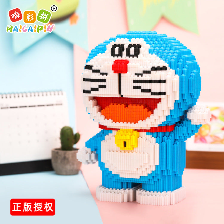 Coloring new genuine authorized Doraemon shake network red with puzzle adult toys micro-granules