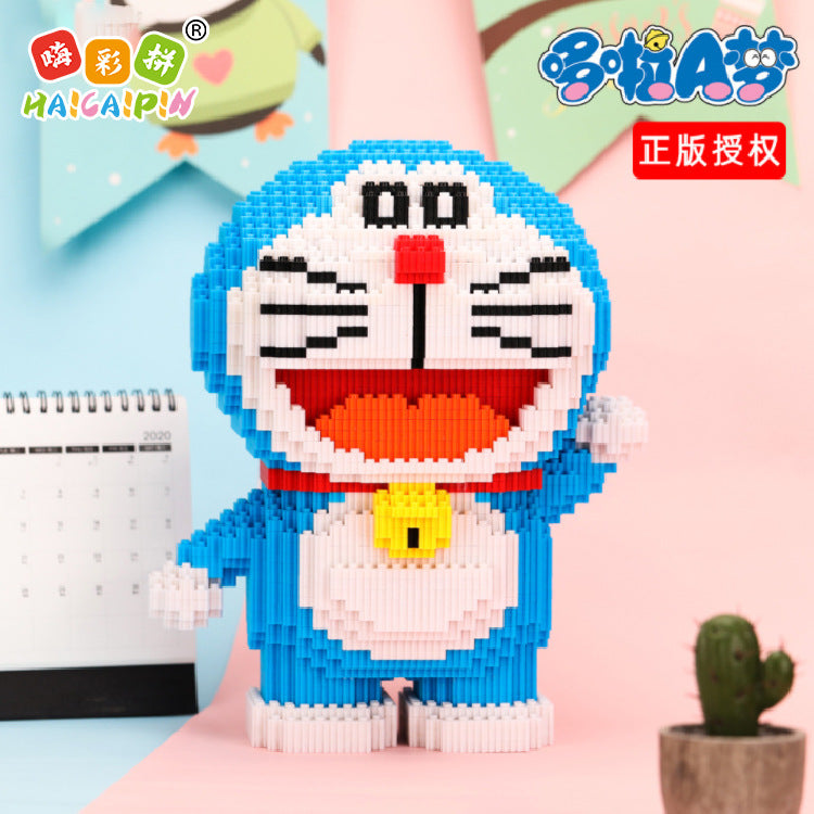 Coloring new genuine authorized Doraemon shake network red with puzzle adult toys micro-granules