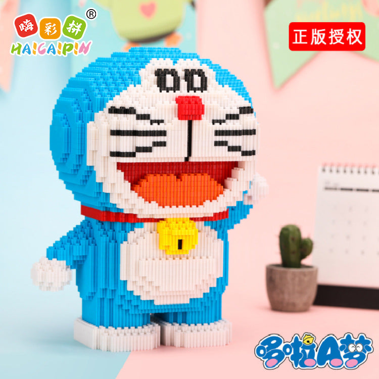 Coloring new genuine authorized Doraemon shake network red with puzzle adult toys micro-granules