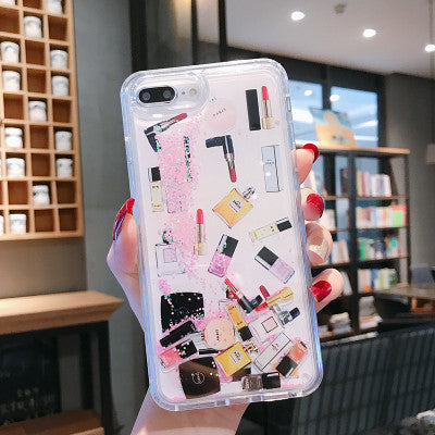 Lipstick perfume bottle quicksand phone case