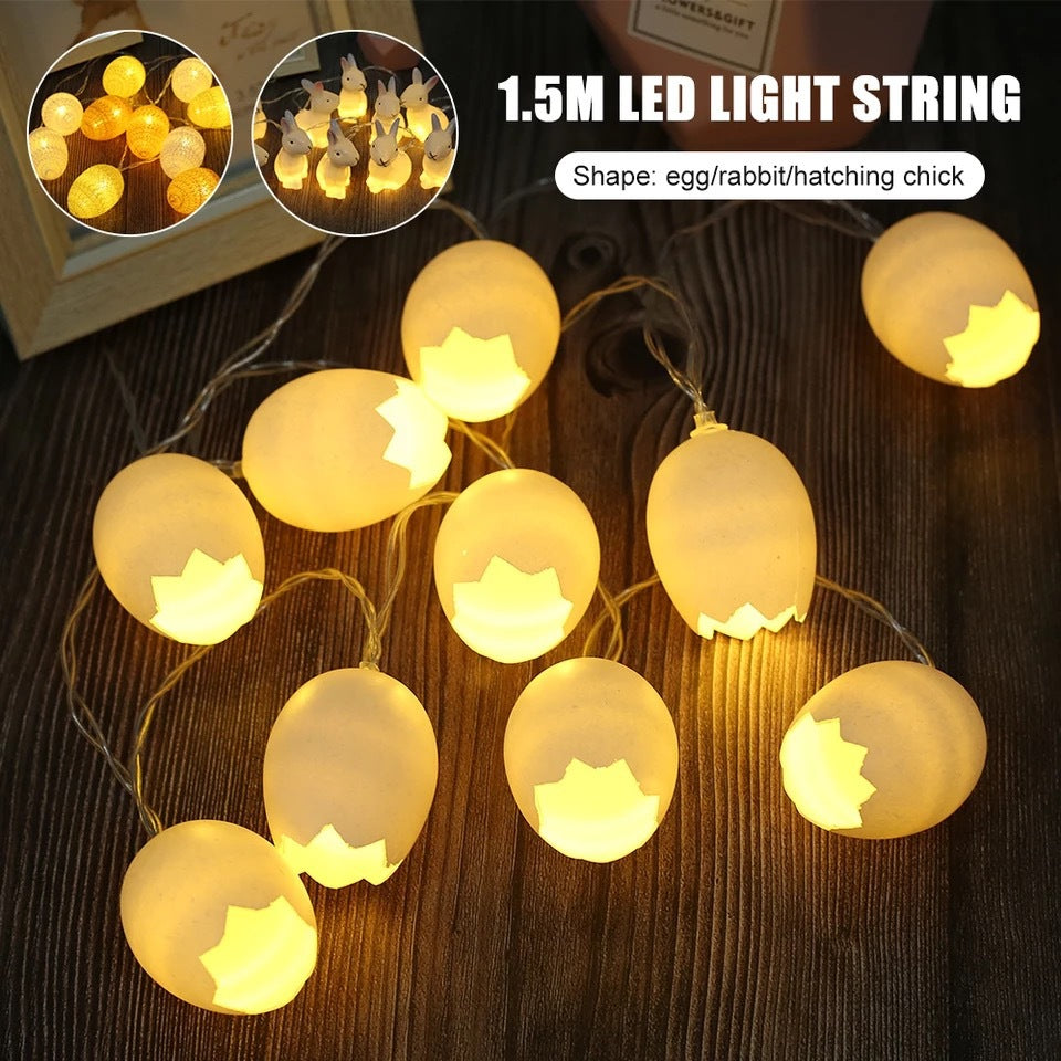 New Easter Broken Shell Egg String Lights Led Egg Lanterns Flashing Lights String Lights Christmas Decoration Lights