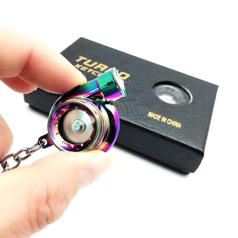 Automotive Turbine Keychain Metal Creative Luminous LED