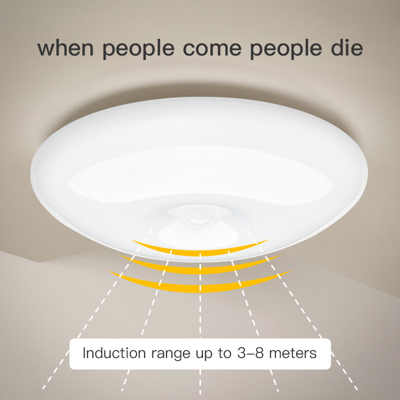 Human Induction Ceiling Lamp Infrared Garage Lamp Cloakroom Balcony Lamp Rechargeable For Easy Installation