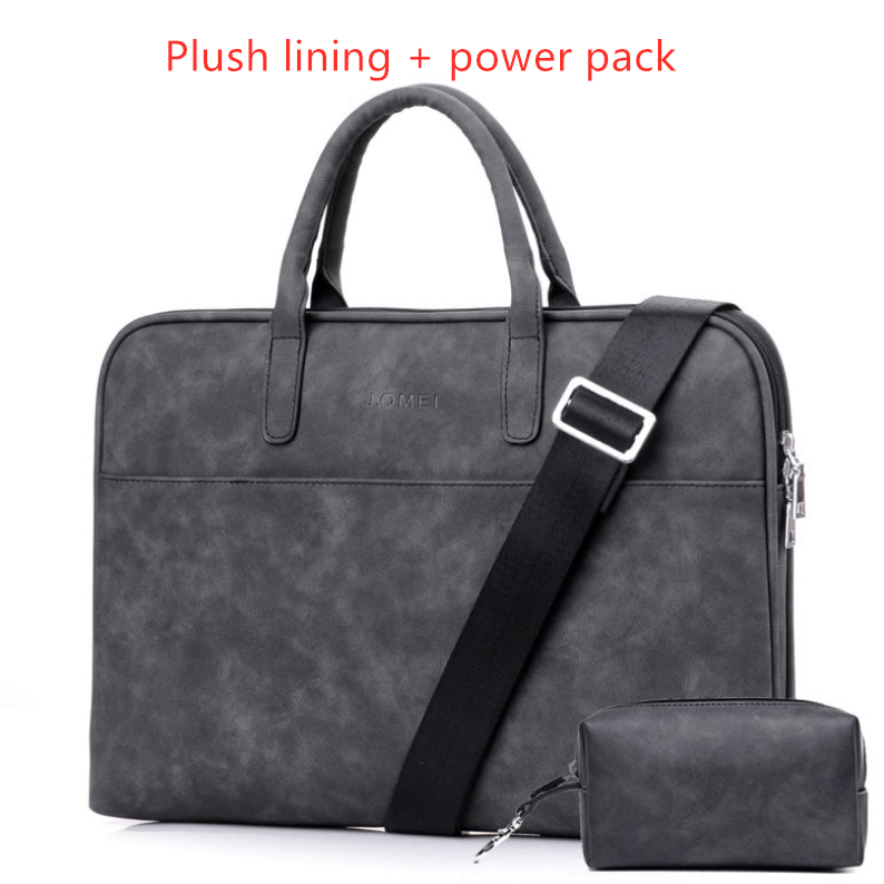 Faux Leather Laptop Bag For Women