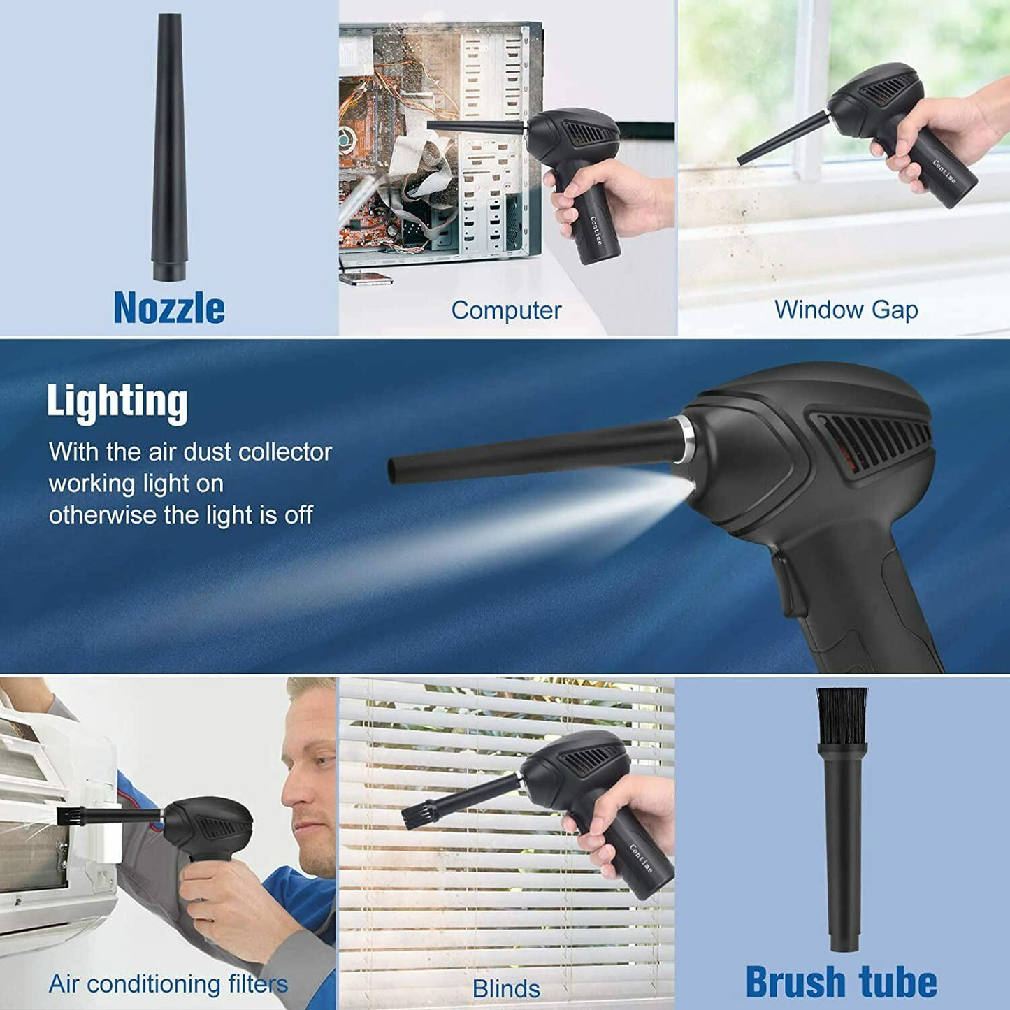 Rechargeable Air Duster Electric Cleaner Cleaning Blower For Car PC Keyboard Pet