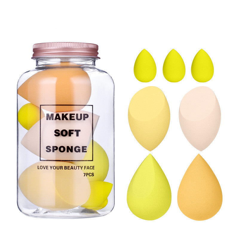 Drift Bottle Boxed Beauty Egg 7 Cans Of Powder Free Water Soft Makeup Sponge Powder Puff