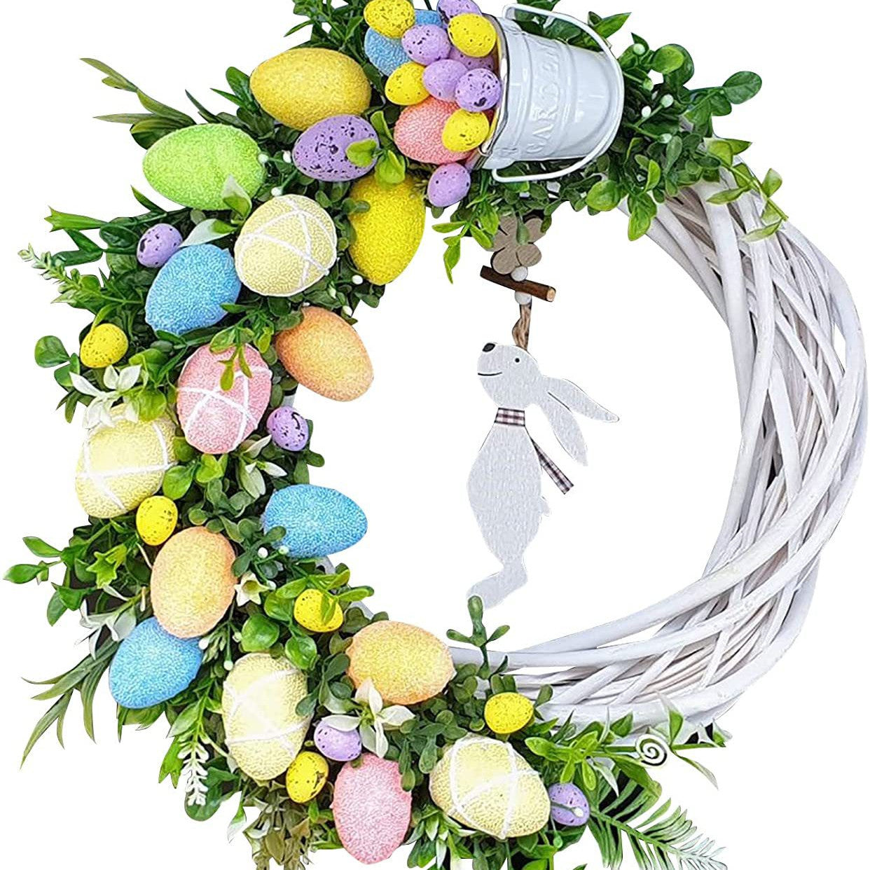 Family Easter Bunny Wreath Decoration Props