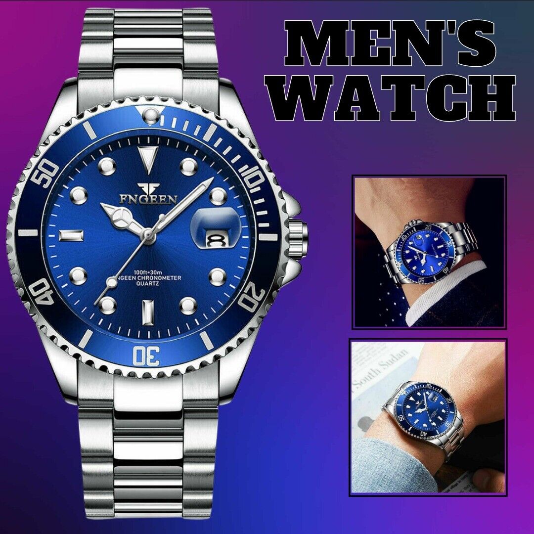 Men's Watch Relojes De Hombre Stainless Steel Quartz Luminous Classic Watches