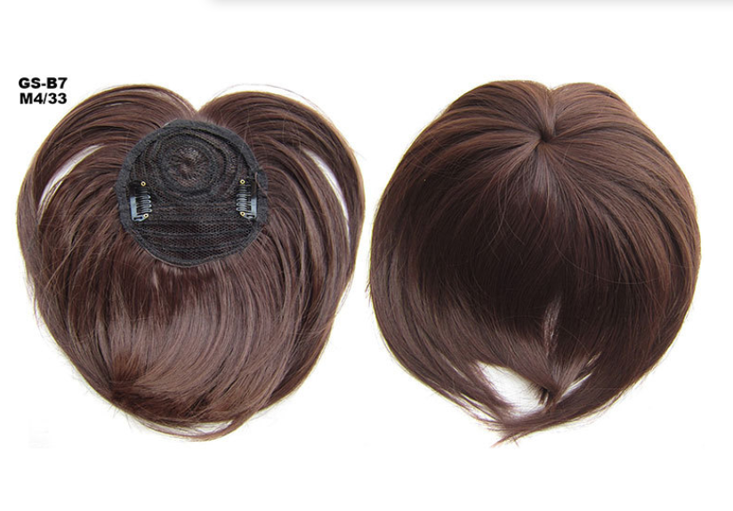 High Temperature Silk Chemical Fiber Wig Top Heart Bangs