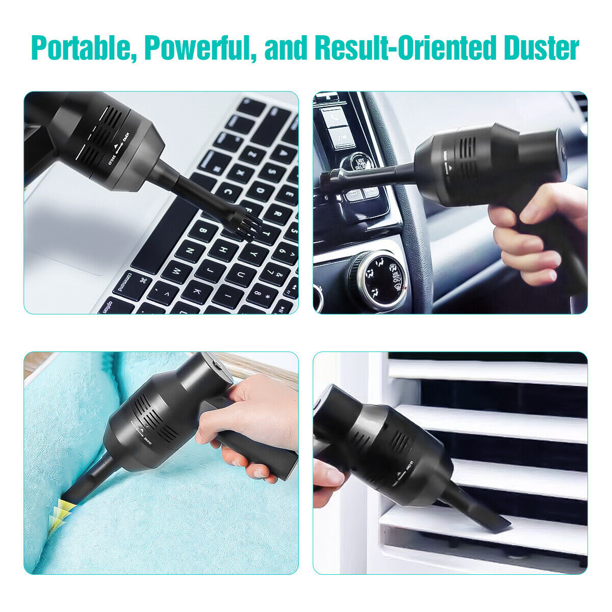 Electric Mini Cordless Air Duster Blower High Pressure For Computer Car Cleaning