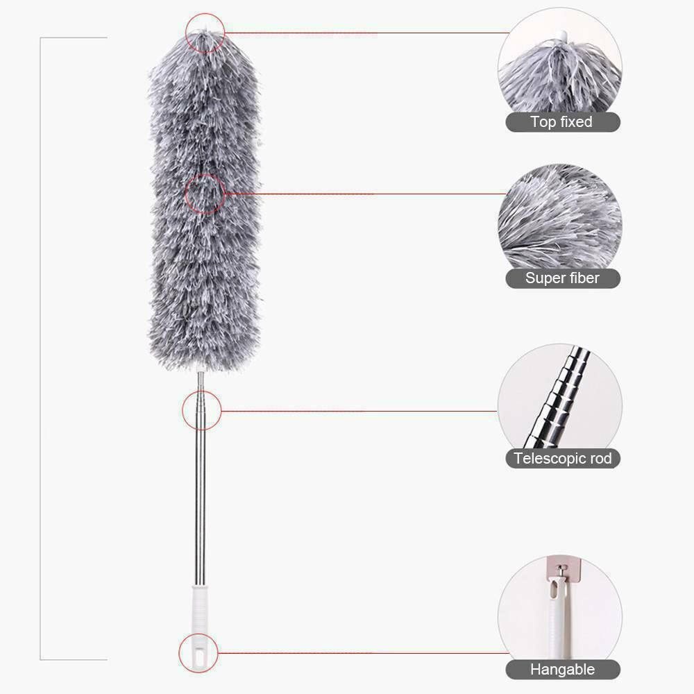 Creative Japanese Style Cleaning Feather Duster Stainless Steel Ceiling