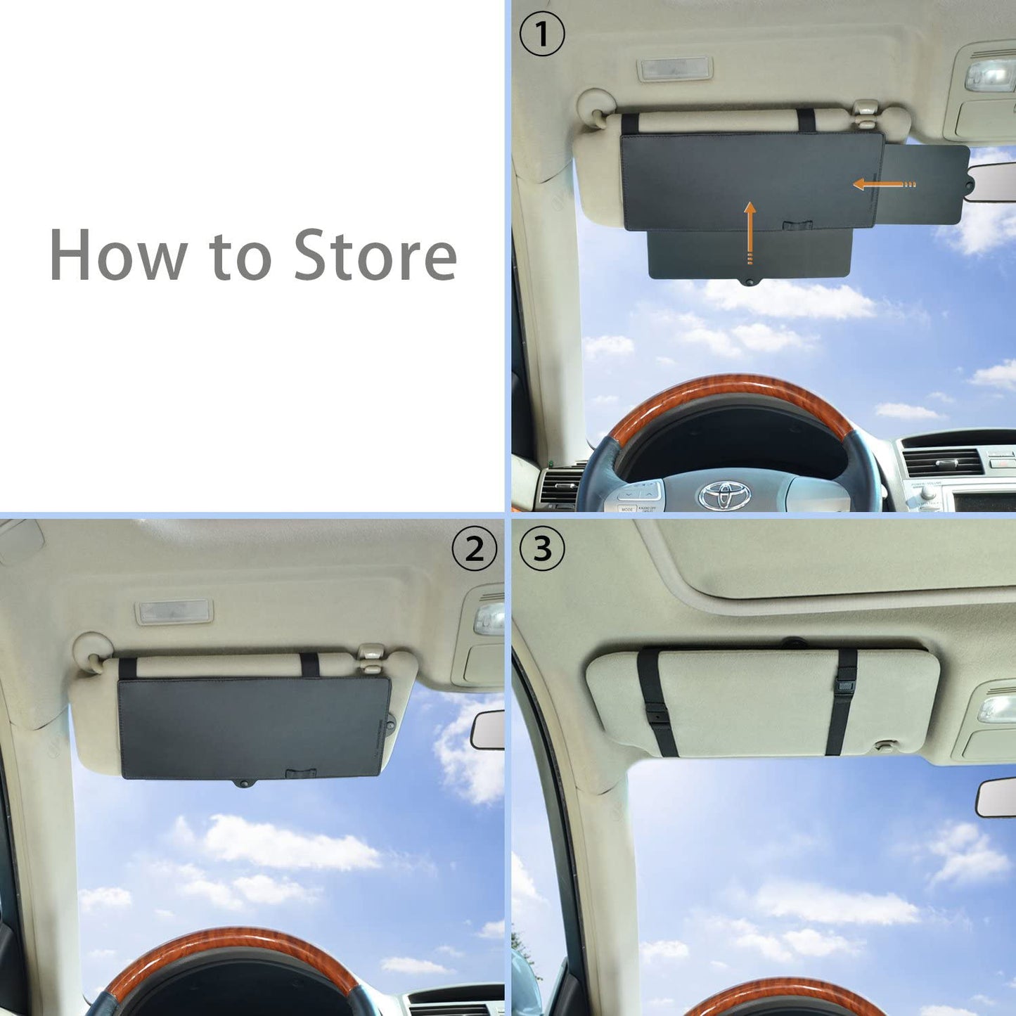 Portable Automotive Sun Louver Retractable Multifunctional