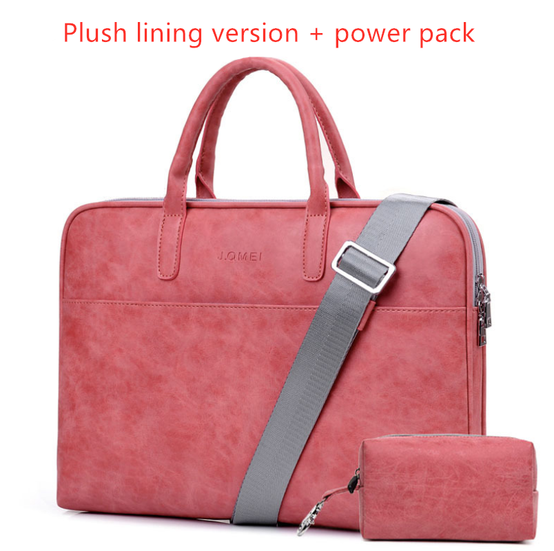 Faux Leather Laptop Bag For Women