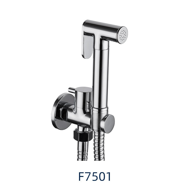 Frap 6 styles Brass Single Cold & Cold hot Water Corner Valve Bidet faucets Function square Hand Shower Head Tap Crane for woman