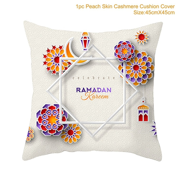 EID Mubarak Cushion Cover Ramadan Decoration For Home Ramadan Kareem Mubarak Muslim Islamic Party Supplies EID Pillowcase